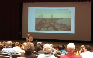 Kevin Doyle, Old Stone Dock Association President Addressing Falmouth High School Students on Monday, 04/10/17