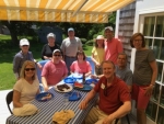 Pictured:  Anna dos Santos, Kevin Doyle, Madeleine Marken, Carol Mills, Greg Mills, Jim O’Shaughnessy, Andrea O’Shaughnessy, Terry Saunders, Steve Saunders, Van Smick Jay Thayer and Polly Thayer (Van Smick missing from photo). 